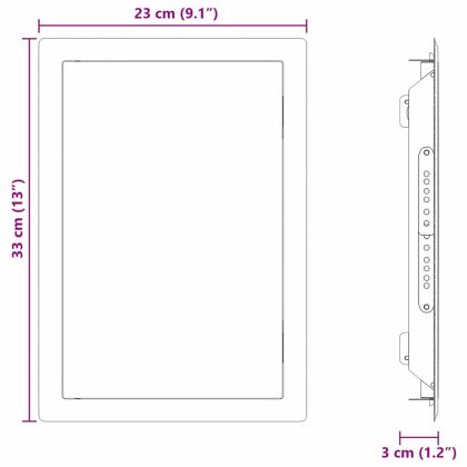 Достъпен панел Бяло 33 x 23 x 3 см Стомана
