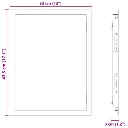 Достъпен панел Бяло 43.5 x 33 x 3 см Стомана