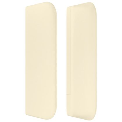 Горна табла за легло, кремава, 93x16x78/88 см, изкуствена кожа