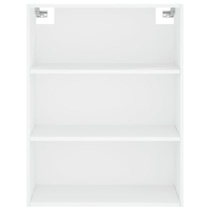 Висок шкаф, бял, 69,5x34x180 см, инженерно дърво