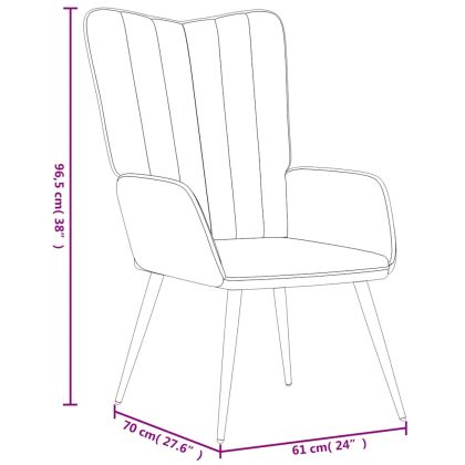 Релаксиращ стол с табуретка, син, кадифе