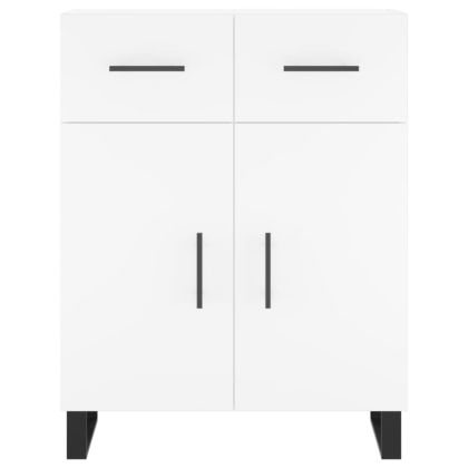 Висок шкаф, бял, 69,5x34x180 см, инженерно дърво