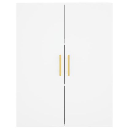 Висок шкаф, бял, 69,5x34x180 см, инженерно дърво