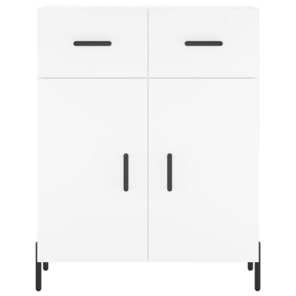 Висок шкаф, бял, 69,5x34x180 см, инженерно дърво