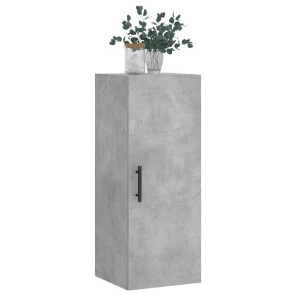 Стенен шкаф бетонно сив 34,5x34x90 см