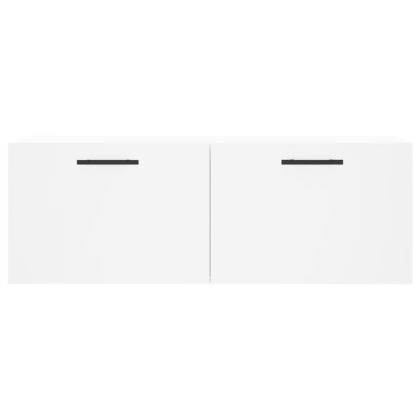 Стенен шкаф, бял, 100x36,5x35 см, инженерно дърво