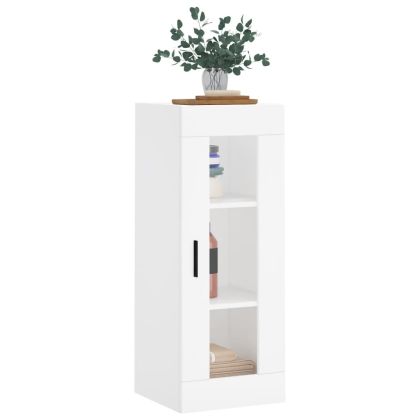 Стенен шкаф бял 34,5x34x90 см