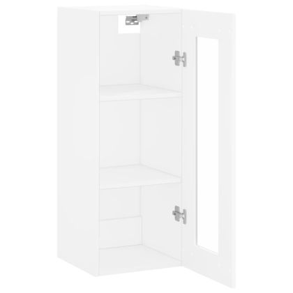 Стенен шкаф бял 34,5x34x90 см
