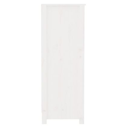 Библиотека, бяла, 80x35x97 см, борово дърво масив