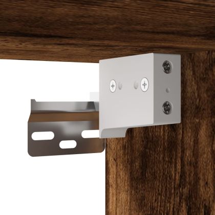 ТB стенен шкаф, опушен дъб, 40,5x30x102 см, инженерно дърво