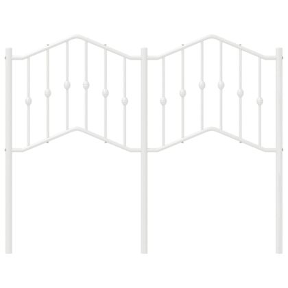 Метална резервна табла за легло, бяла, 120 см