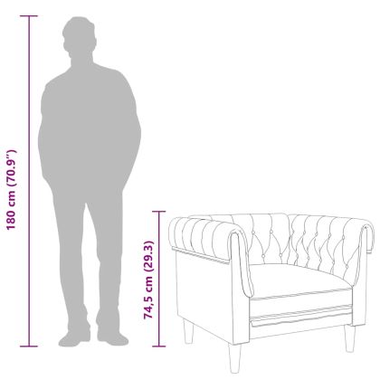 Честърфийлд кресло, тъмнозелено, текстил