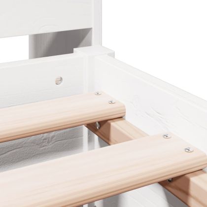 Легло с етажерка за книги, без матрак, 180x200 см, бор масив