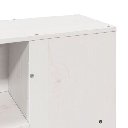 Легло с етажерка за книги, без матрак, 135x190 см, дърво масив