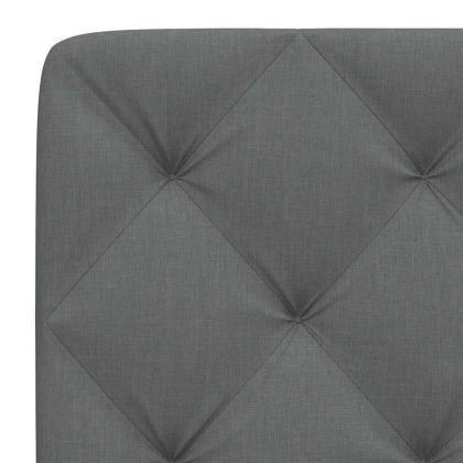 Мека табла за легло, тъмносива, 200 см, плат