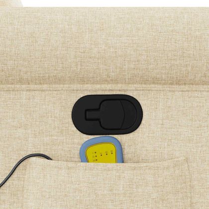 Масажен наклоняем стол, кремав, текстил