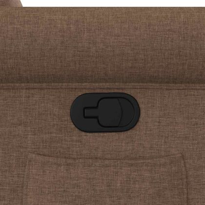 Изправящ реклайнер стол, кафяв, текстил