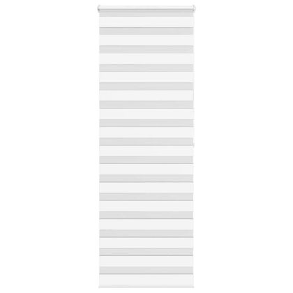 Зеброва щора бял 80x200 см ширина на плата 75,9 cm полиестер