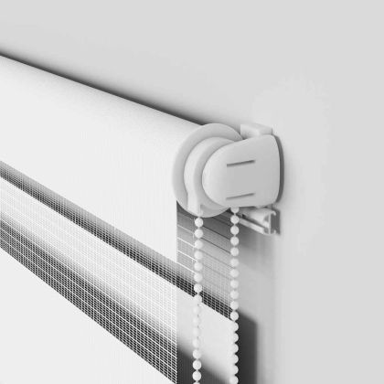 Зеброва щора бял 80x200 см ширина на плата 75,9 cm полиестер