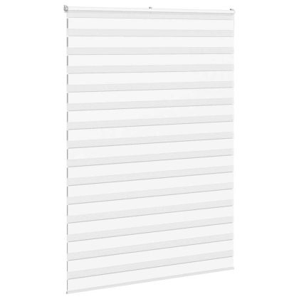 Зеброва щора бял 165x200 см Ширина на плата 160,9 см полиестер