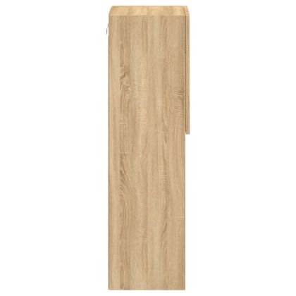 ТВ шкафове с LED осветление 2 бр дъб сонома 30,5x30x102 см