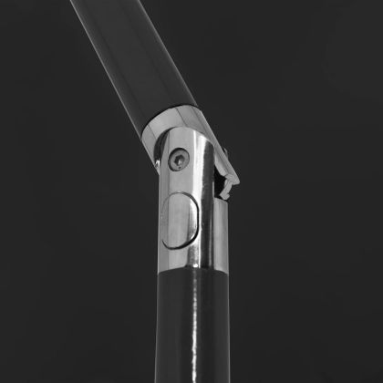 Плажен чадър, черен, 200x125 см