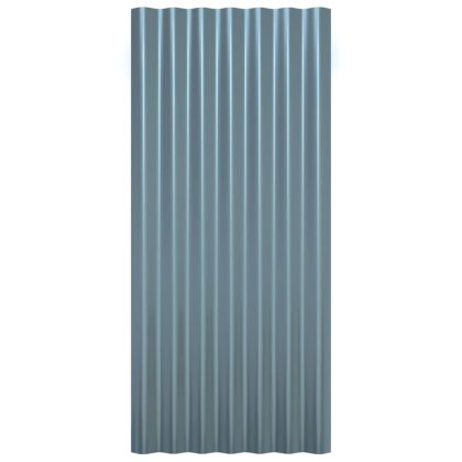 Покривни панели 12 бр поцинкована стомана сиви 80х36 см