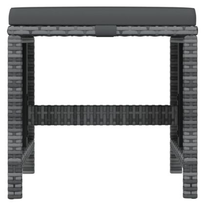 Градински комплект с възглавници 21 части сив полиратан