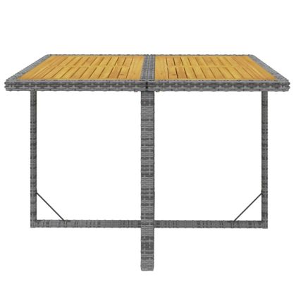 Градински трапезен комплект 5 части с възглавници сив полиратан