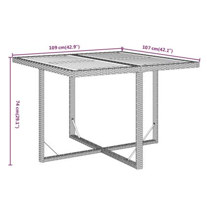 Градински трапезен комплект 5 части с възглавници сив полиратан