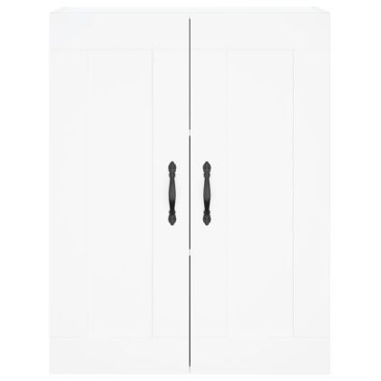 Стенни шкафове, 2 бр, бели, инженерно дърво