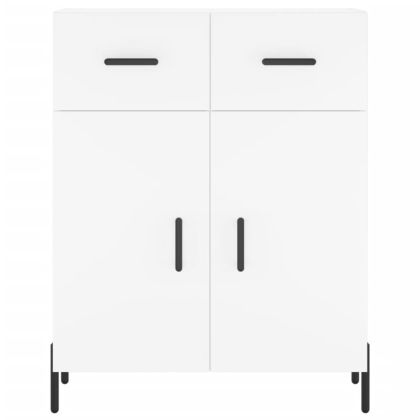 Висок шкаф, бял, 69,5x34x180 см, инженерно дърво