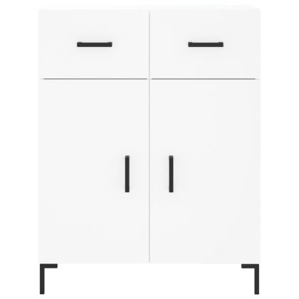 Висок шкаф, бял, 69,5x34x180 см, инженерно дърво