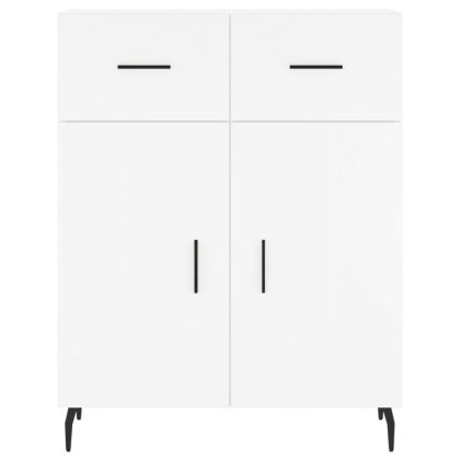 Висок шкаф, бял, 69,5x34x180 см, инженерно дърво