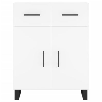 Висок шкаф, бял, 69,5x34x180 см, инженерно дърво