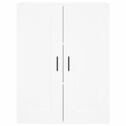 Висок шкаф, бял, 69,5x34x180 см, инженерно дърво