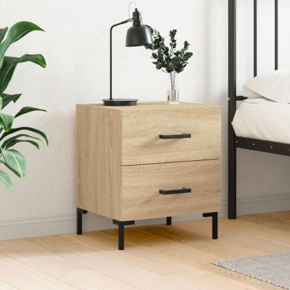 Нощно шкафче, дъб сонома, 40x35x47,5 см, инженерно дърво