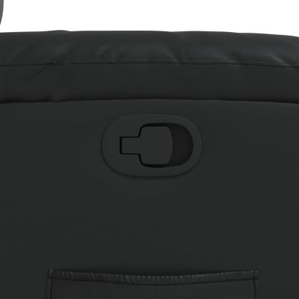 Реклайнер, черен, изкуствена кожа