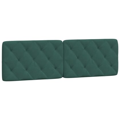 Легло с матрак, тъмнозелено, 160x200 см, кадифе