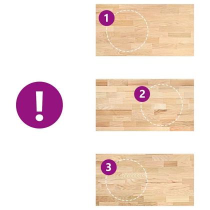 Кухненски работен плот, 120x63,5x2,7 см, дъб масив, правоъгълна