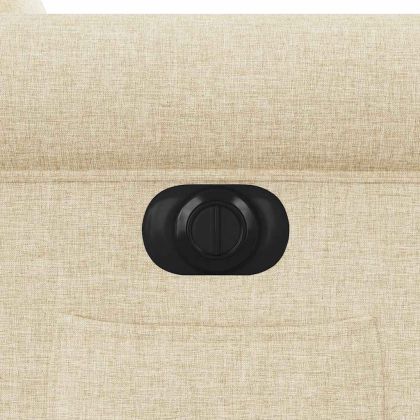 Електрически стол реклайнер , кремав, текстил