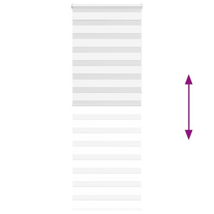 Зеброва щора бял 70x230 см ширина на плата 65,9 cm полиестер