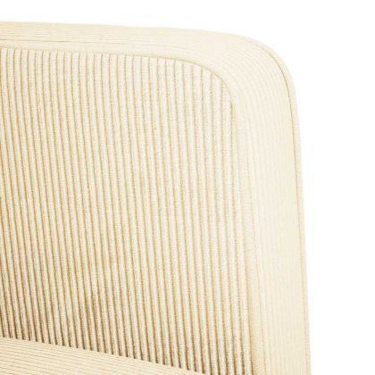 Диван с мека мебел, кремав, 109 см, велурена тъкан