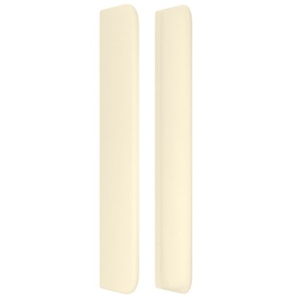 Горна табла с уши, кремава, 93x16x118/128 см, изкуствена кожа