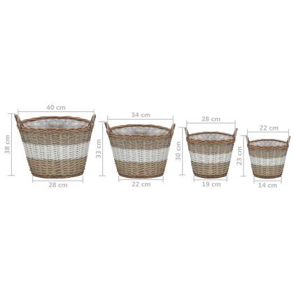 Повдигнати лехи, 4 бр, ракита с PE вложка