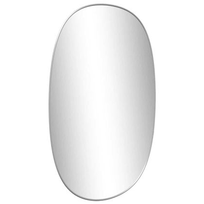 Стенно огледало сребро 70x45 см овално