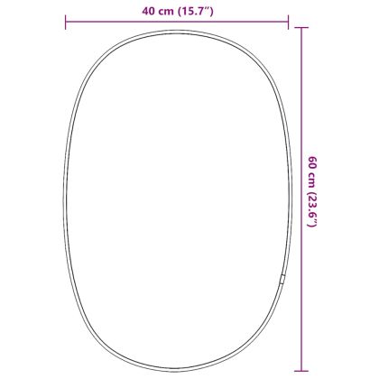 Стенно огледало злато 60x40 см