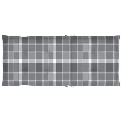 Накланящи градински столове с възглавници 8 бр тик масив