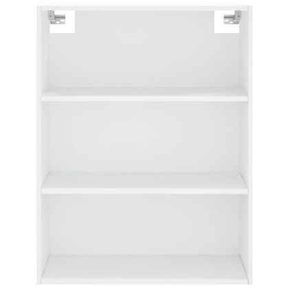 Висок шкаф, бял, 69,5x34x180 см, инженерно дърво