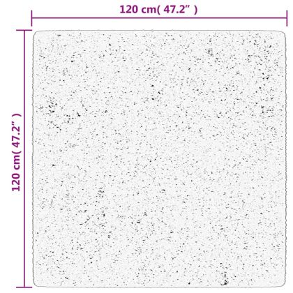 Килим OVIEDO с къс косъм, кремав, 120x120 см